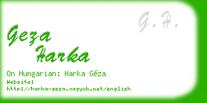 geza harka business card