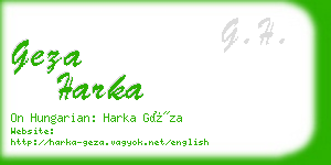 geza harka business card